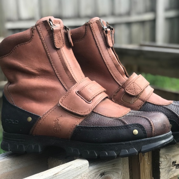 VINTAGE Ralph Lauren Polo Leather Men Sports Boots